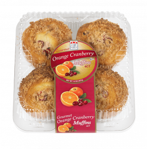 4ct Gourmet Orange Cranberry Muffins (Holiday Sept-Dec)