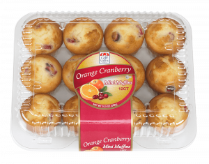 12ct Orange Cranberry Mini Muffins (Holiday Sept – Dec)