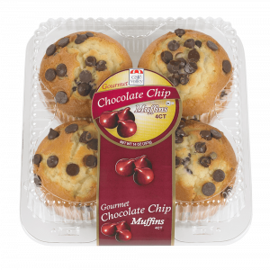 4ct Gourmet Chocolate Chip Muffin